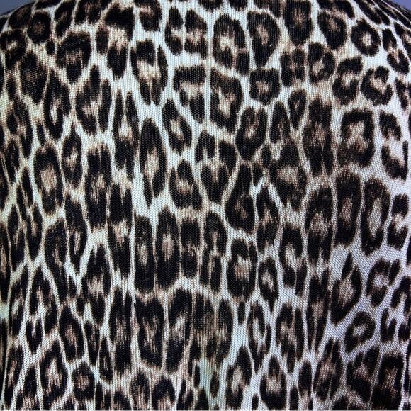 Chico's cardigan XL longline cascade open leopard capsule mobwife light weight - Picture 6 of 8